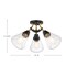 Nuvo Starlight 3-Light Semi Flush Mount, E26 60W, Matte Black, Clear Seeded 60/7684 - alternate 6
